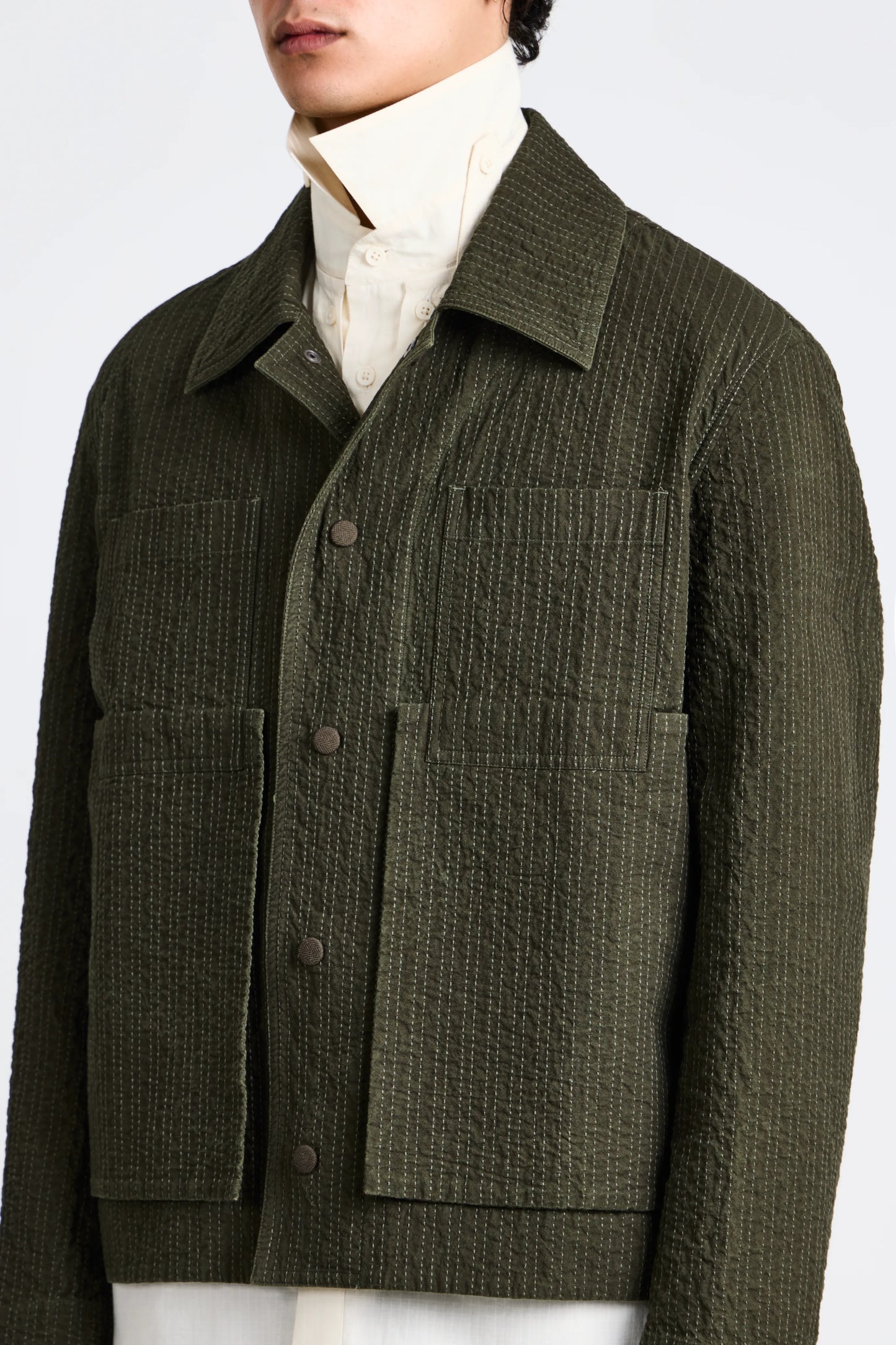 Embroidered Linestitch Worker Jacket