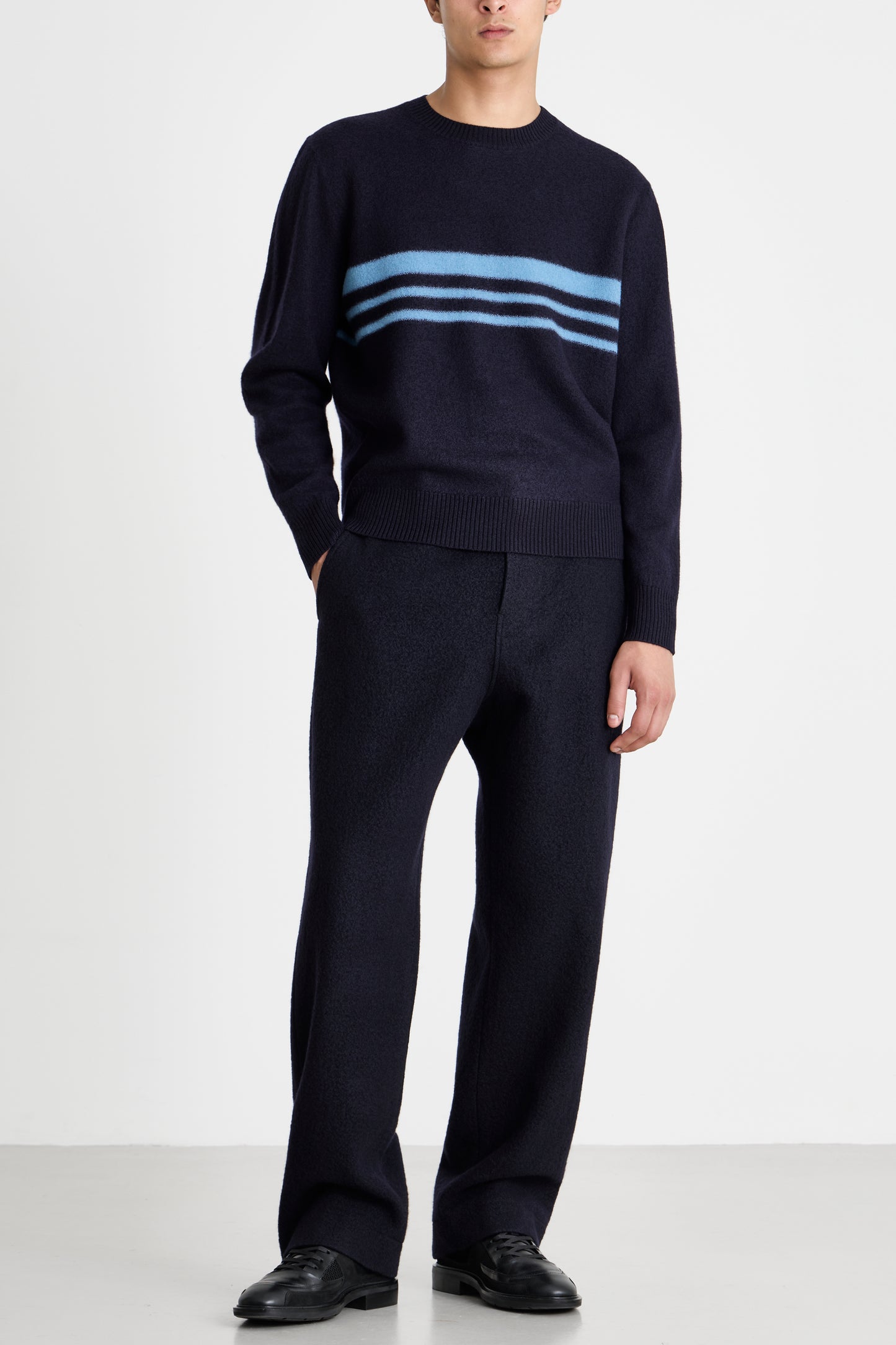 Felt Stripe Sweater