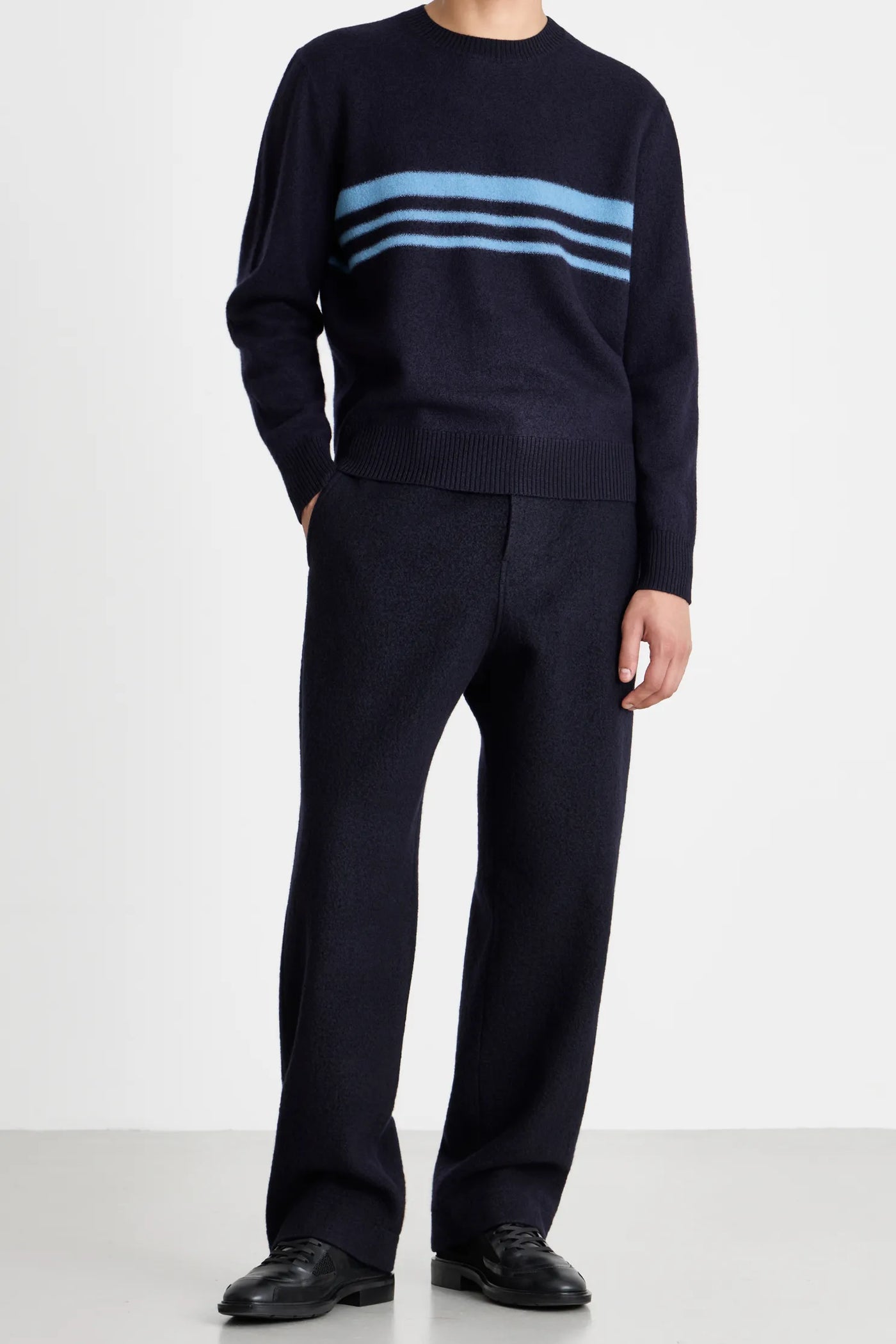 Felt Stripe Sweater