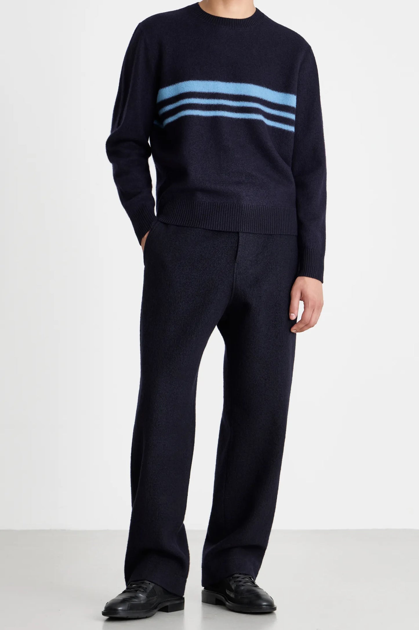 Felt Stripe Sweater