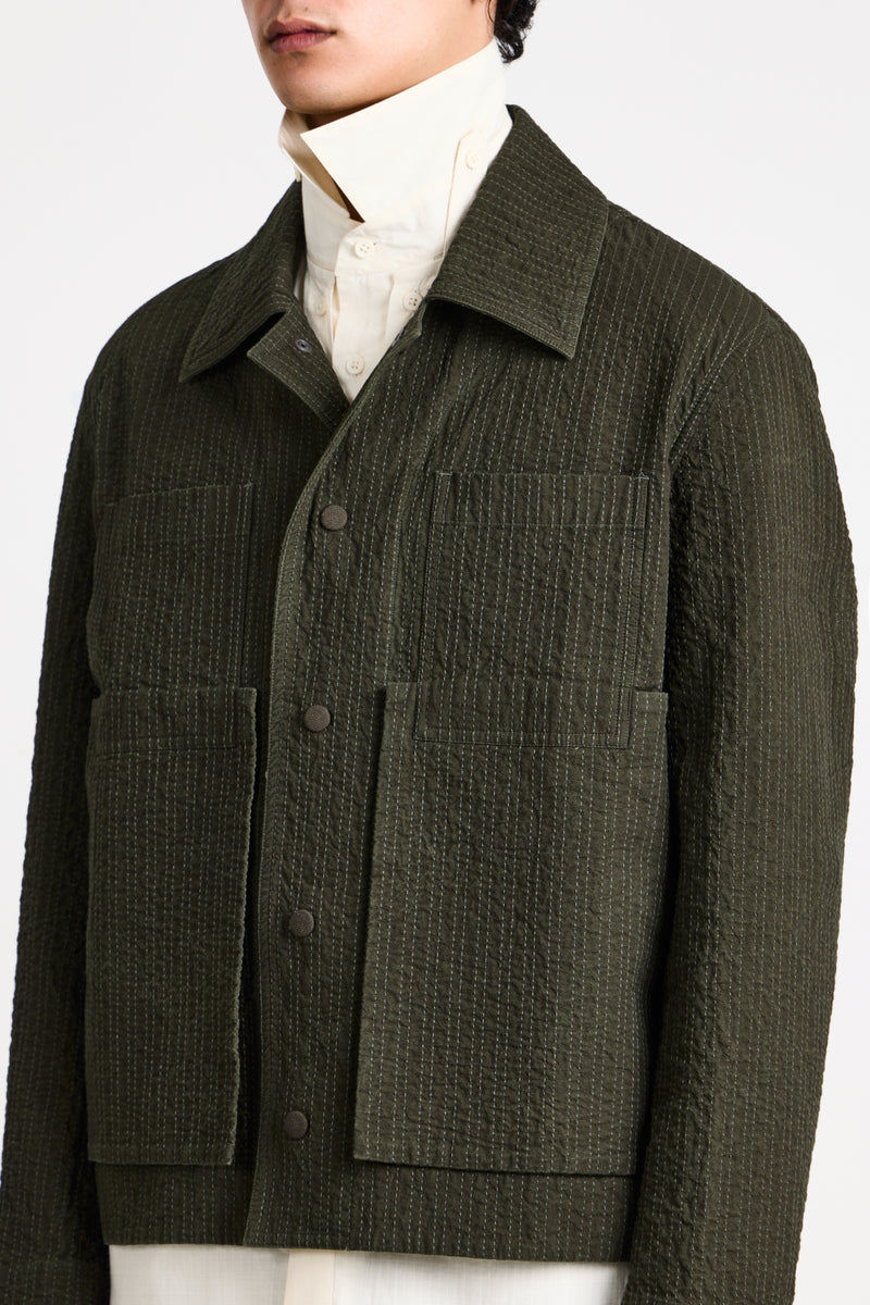 Embroidered Linestitch Worker Jacket